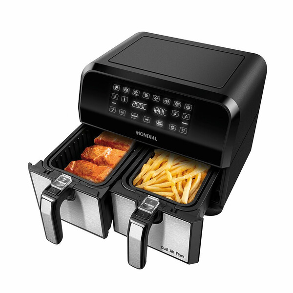 Fritadeira Air Fryer Dual Duplo Cesto 8l  Afd-01-bi